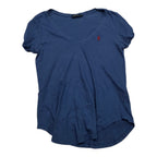 Playera Polo Ralph Laurenmujer Chica Azul Acero Manga Corta