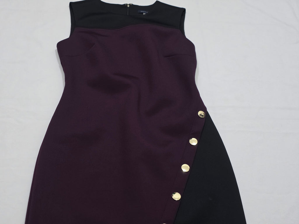 Vestido Tommy Hilfiger Mujer Talla 4 Color Negro uva Sin mangas