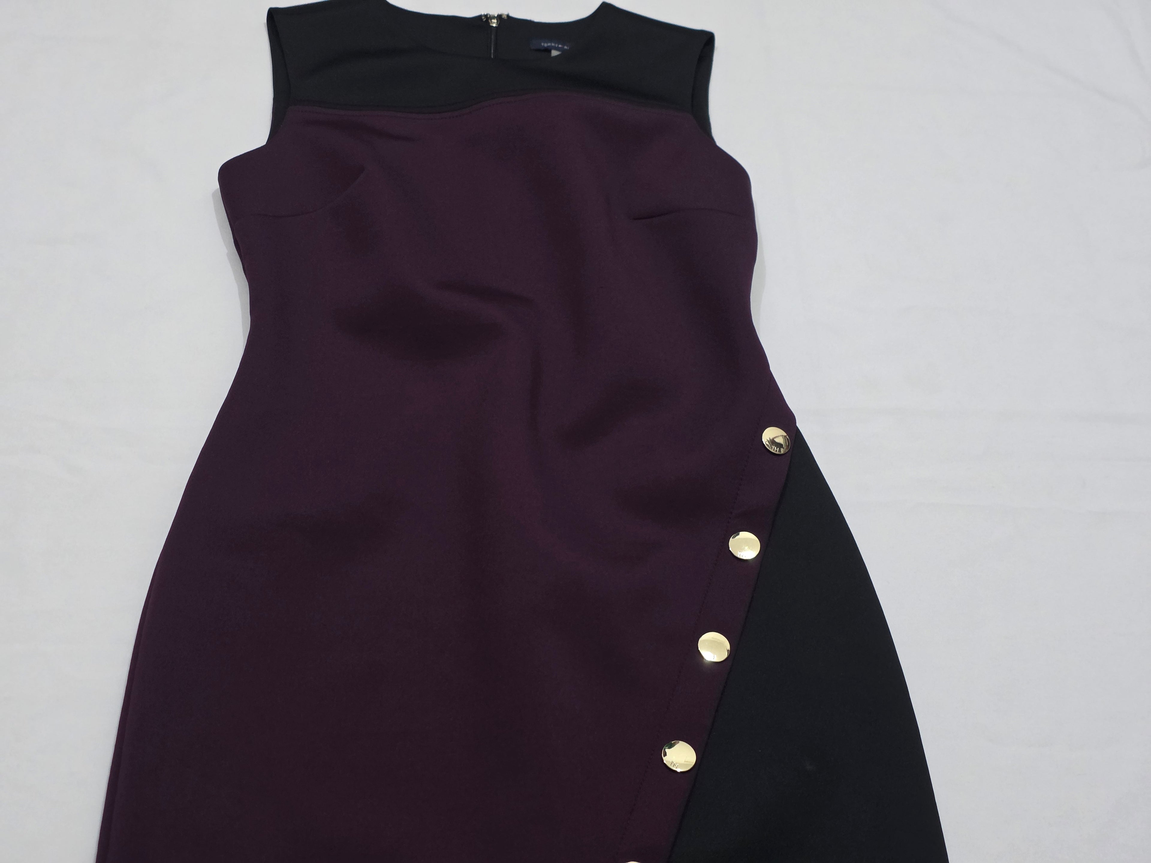Vestido Tommy Hilfiger Mujer Talla 4 Color Negro uva Sin mangas