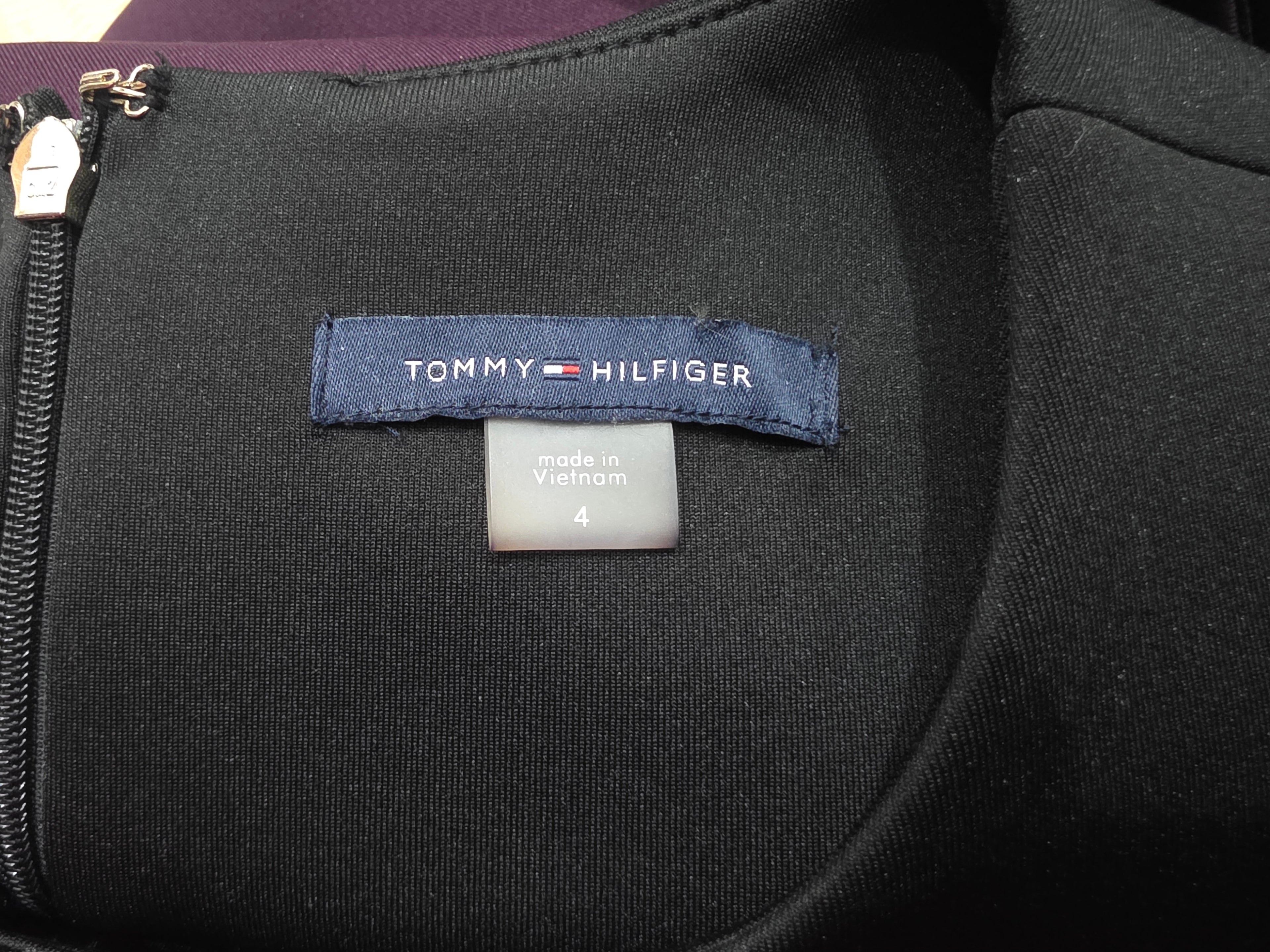 Vestido Tommy Hilfiger Mujer Talla 4 Color Negro uva Sin mangas