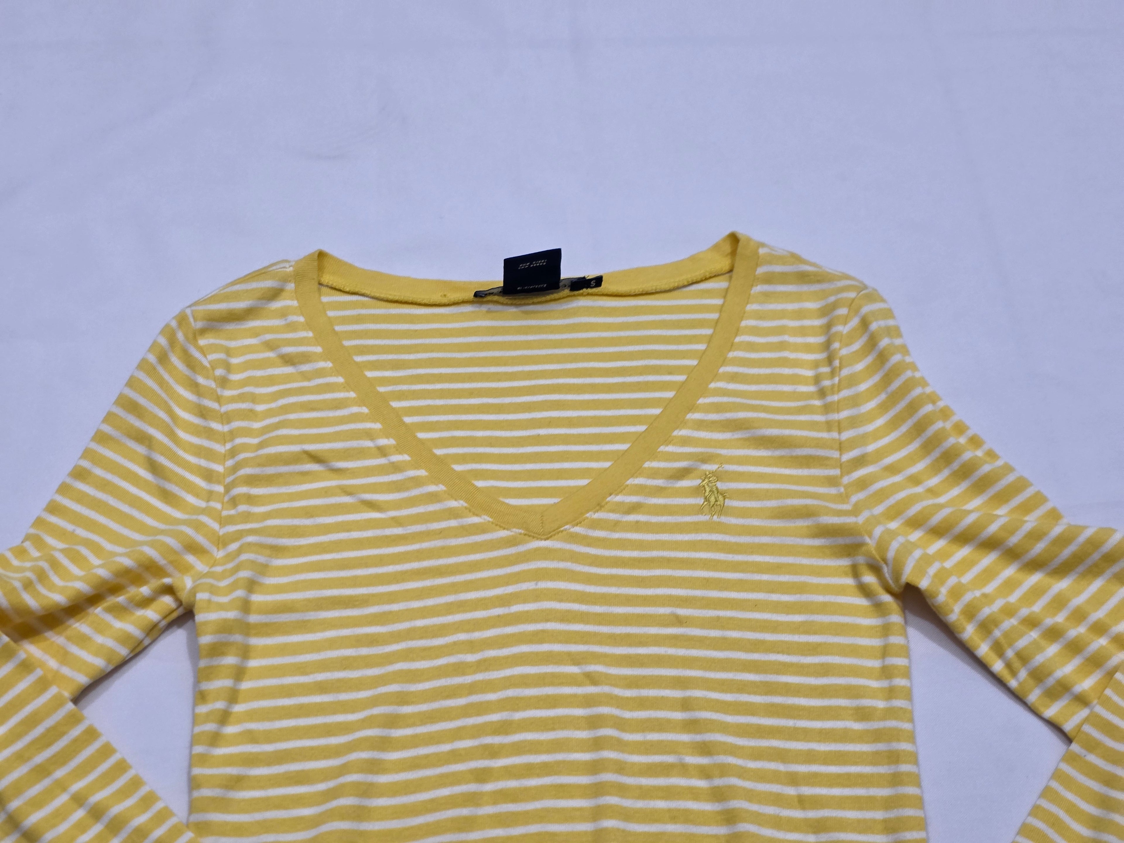 Playera Ralph Lauren Sport Mujer Chica Amarilla Rayada
