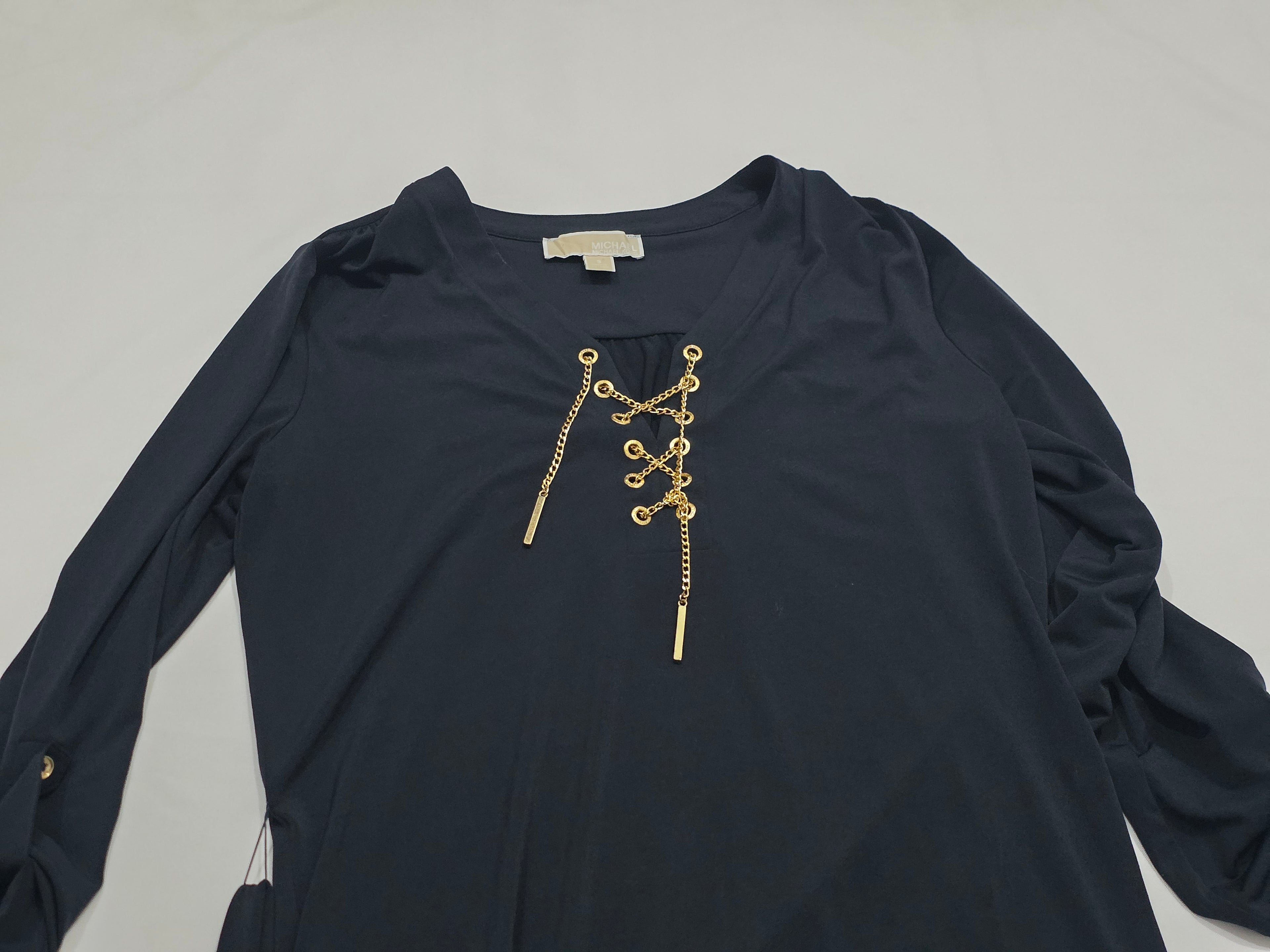 Vestido Michael Kors Mujer Chica Con Cinturon Color Negro