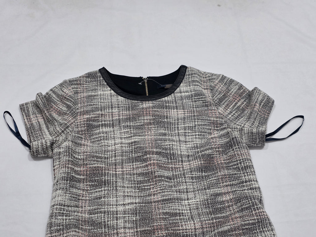 Vestido Tommy Hilfiger Manga Corta Gris/rosa Talla 4