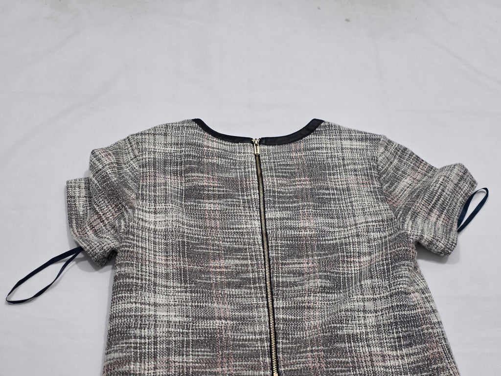 Vestido Tommy Hilfiger Manga Corta Gris/rosa Talla 4