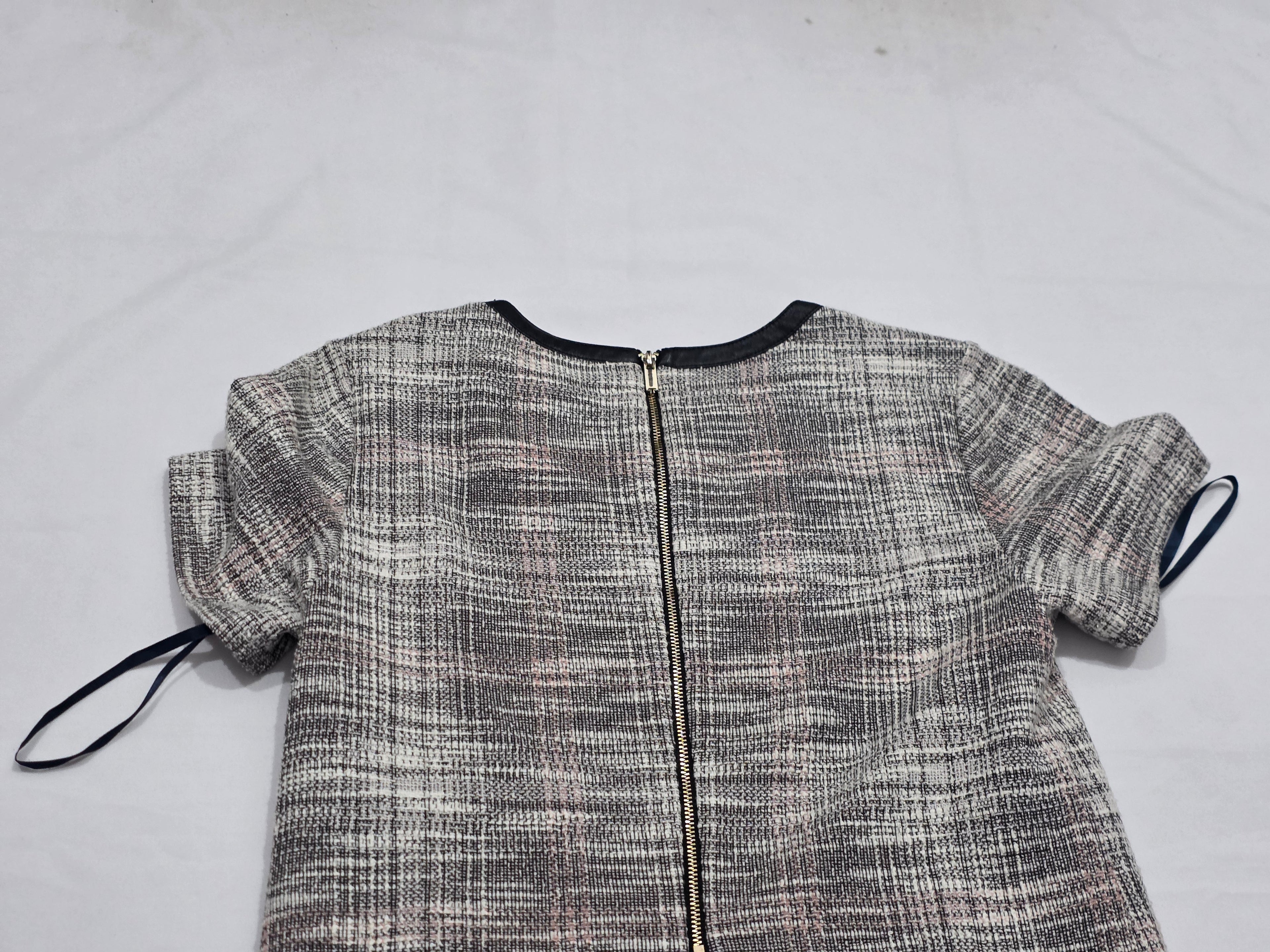 Vestido Tommy Hilfiger Manga Corta Gris/rosa Talla 4