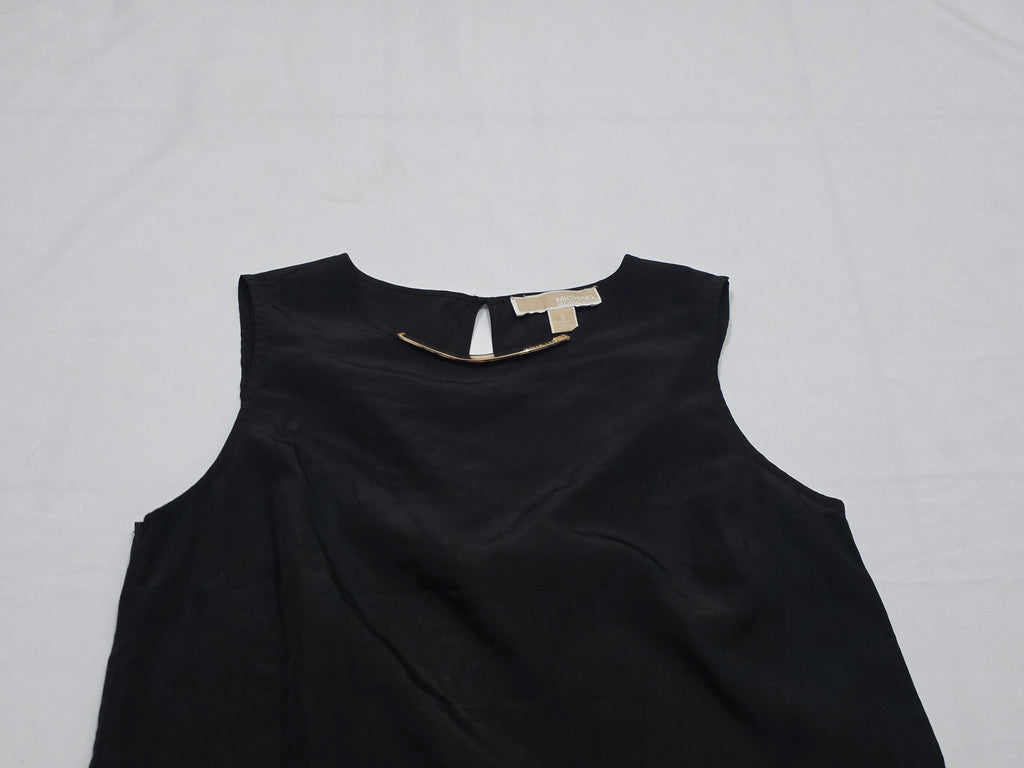 Blusa Michael Kors De Mujer Talla 6 Color Negro Sin Mangas