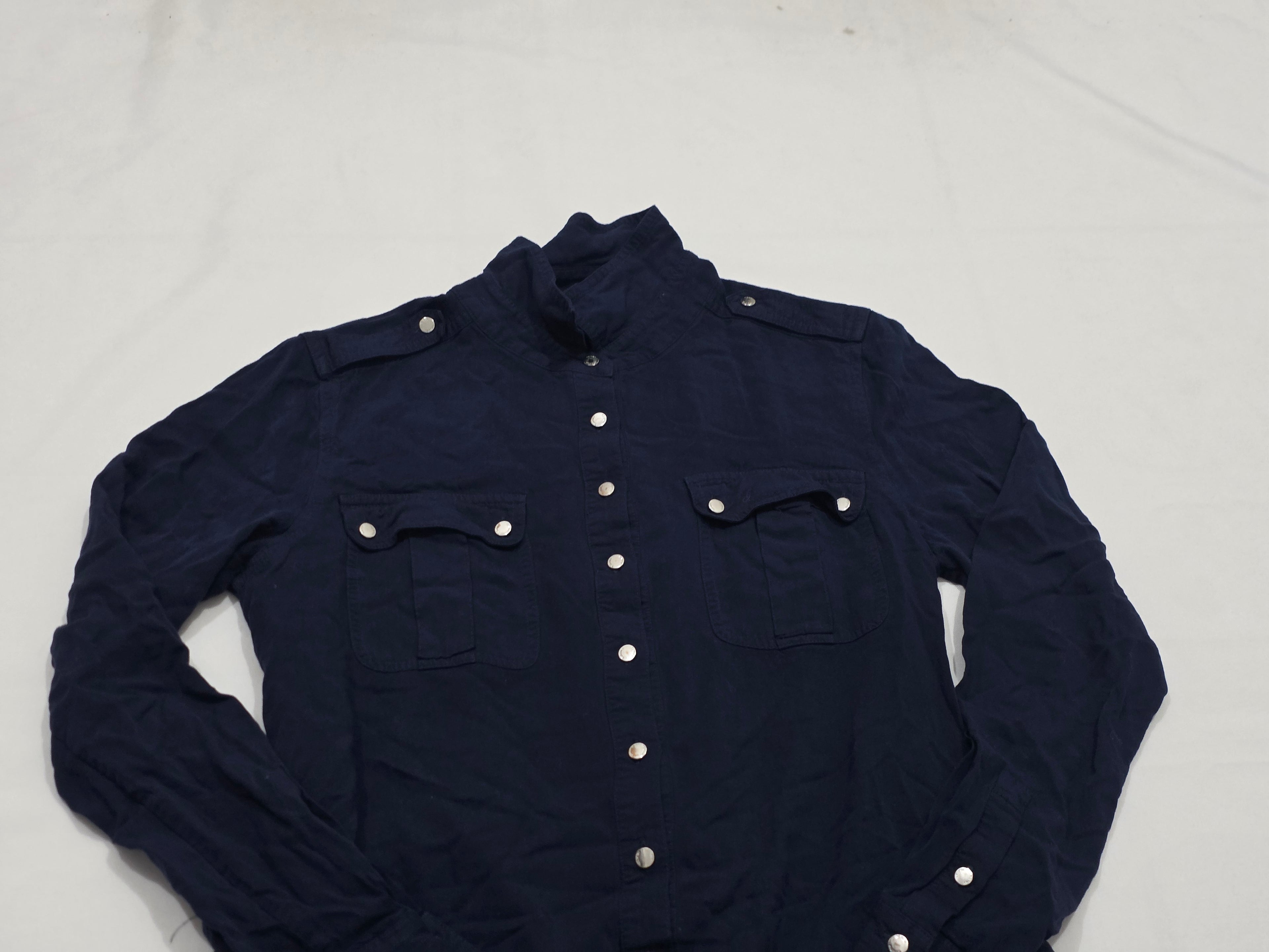 Vestido Camisero Tommy Hilfiger Mujer Talla 6 Azul Marino