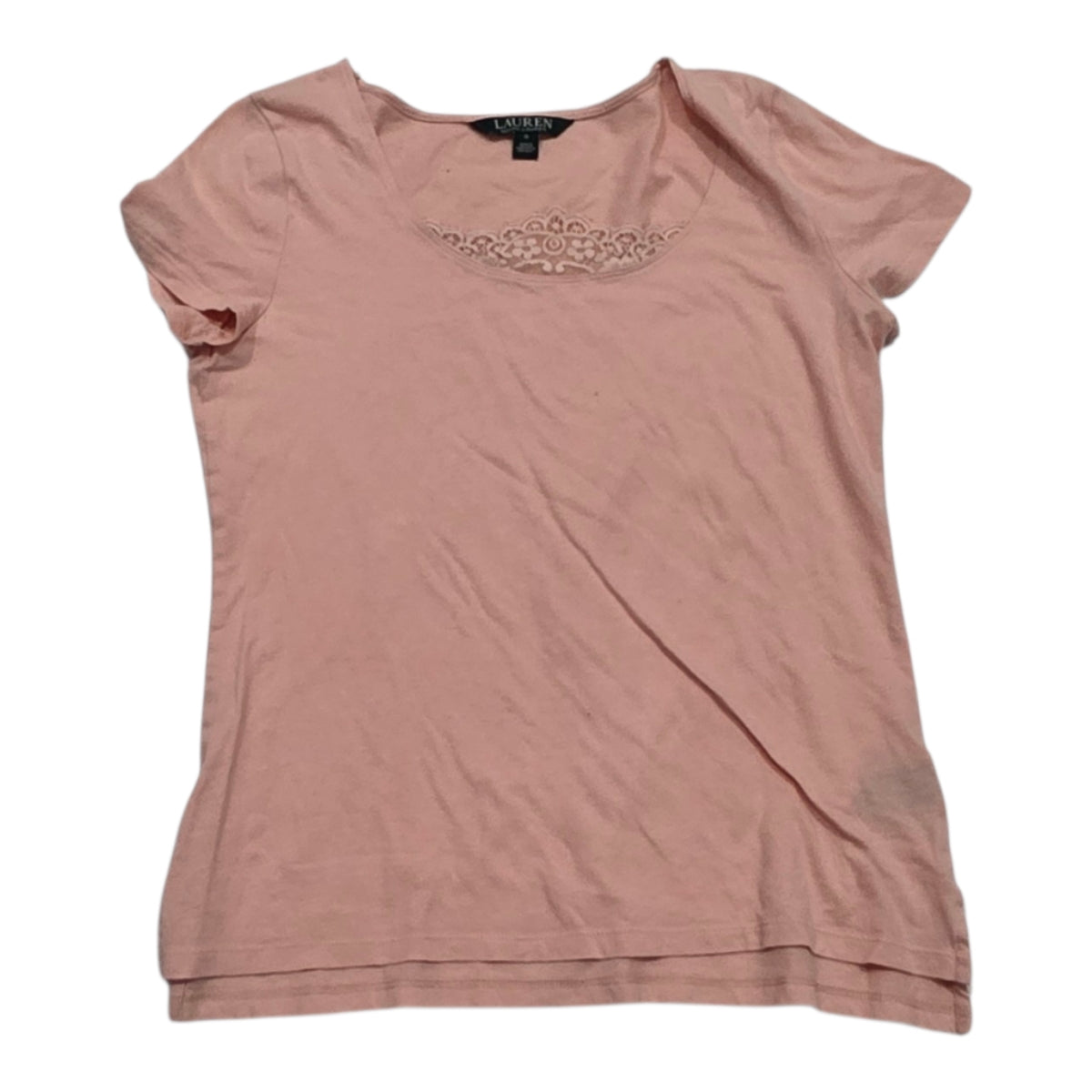 Playera Ralph Lauren Talla Chica Manga Corta Rosa Claro