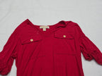 Bluson Michael Kors Mujer Talla Chica Manga 3/4 Color Rojo