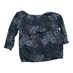 Blusa Michael Kors Mujer Chica Manga 3/4 Azul Con Figuras