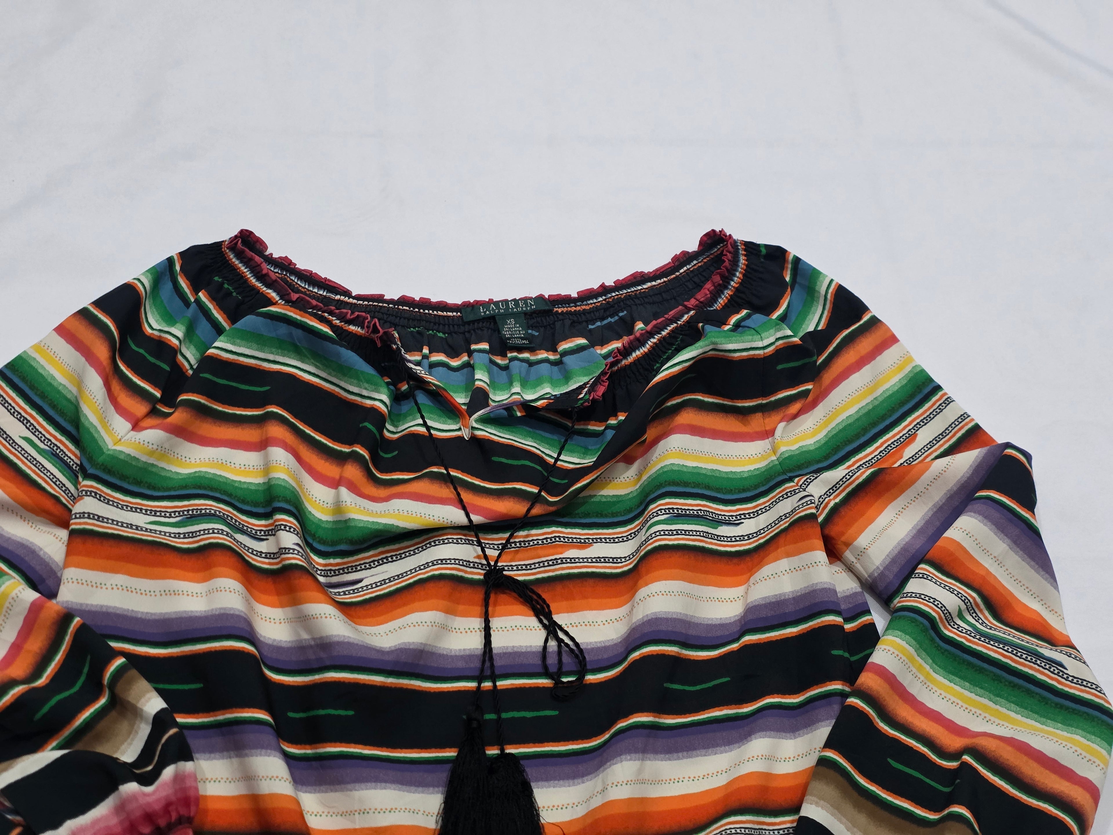 Blusa Campesina Multicolor Ralph Lauren Extra Chica