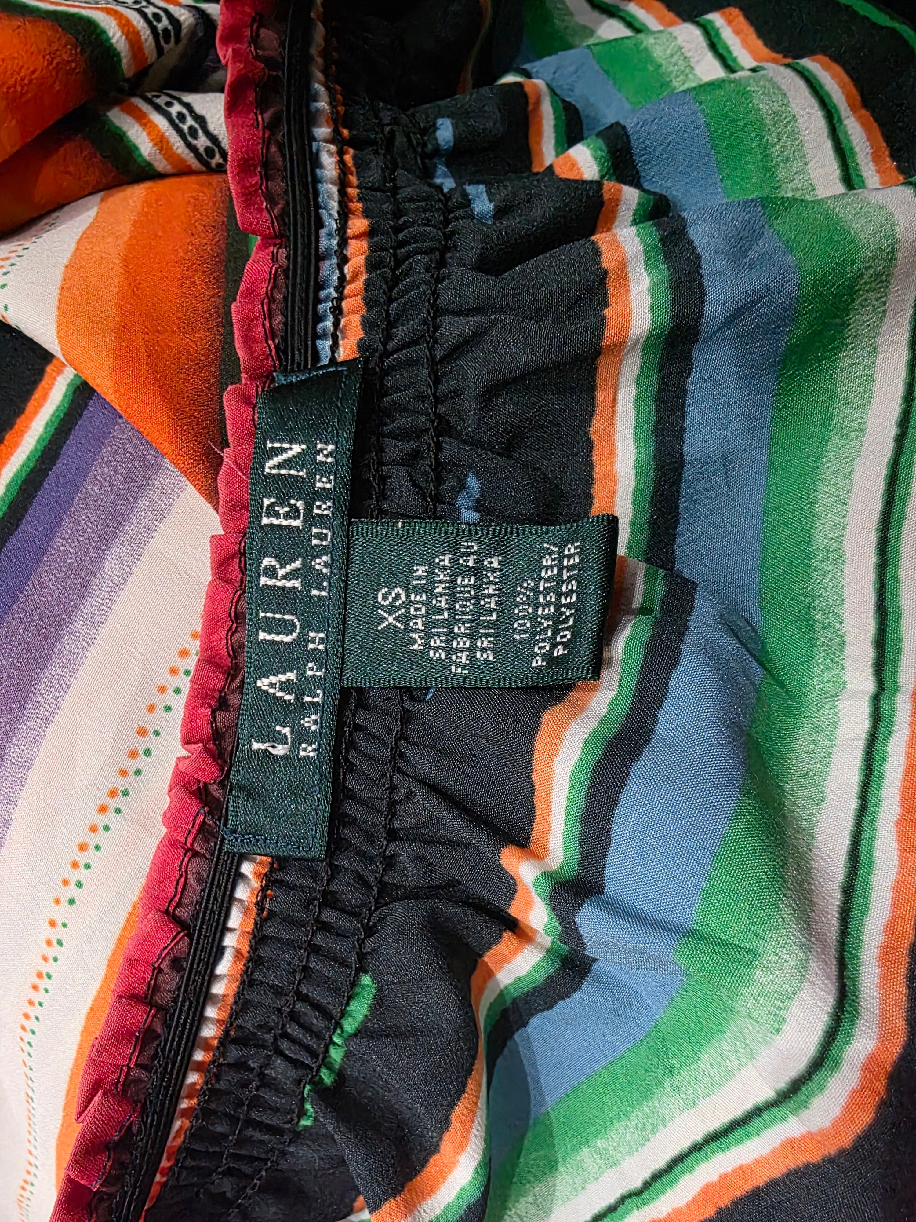 Blusa Campesina Multicolor Ralph Lauren Extra Chica