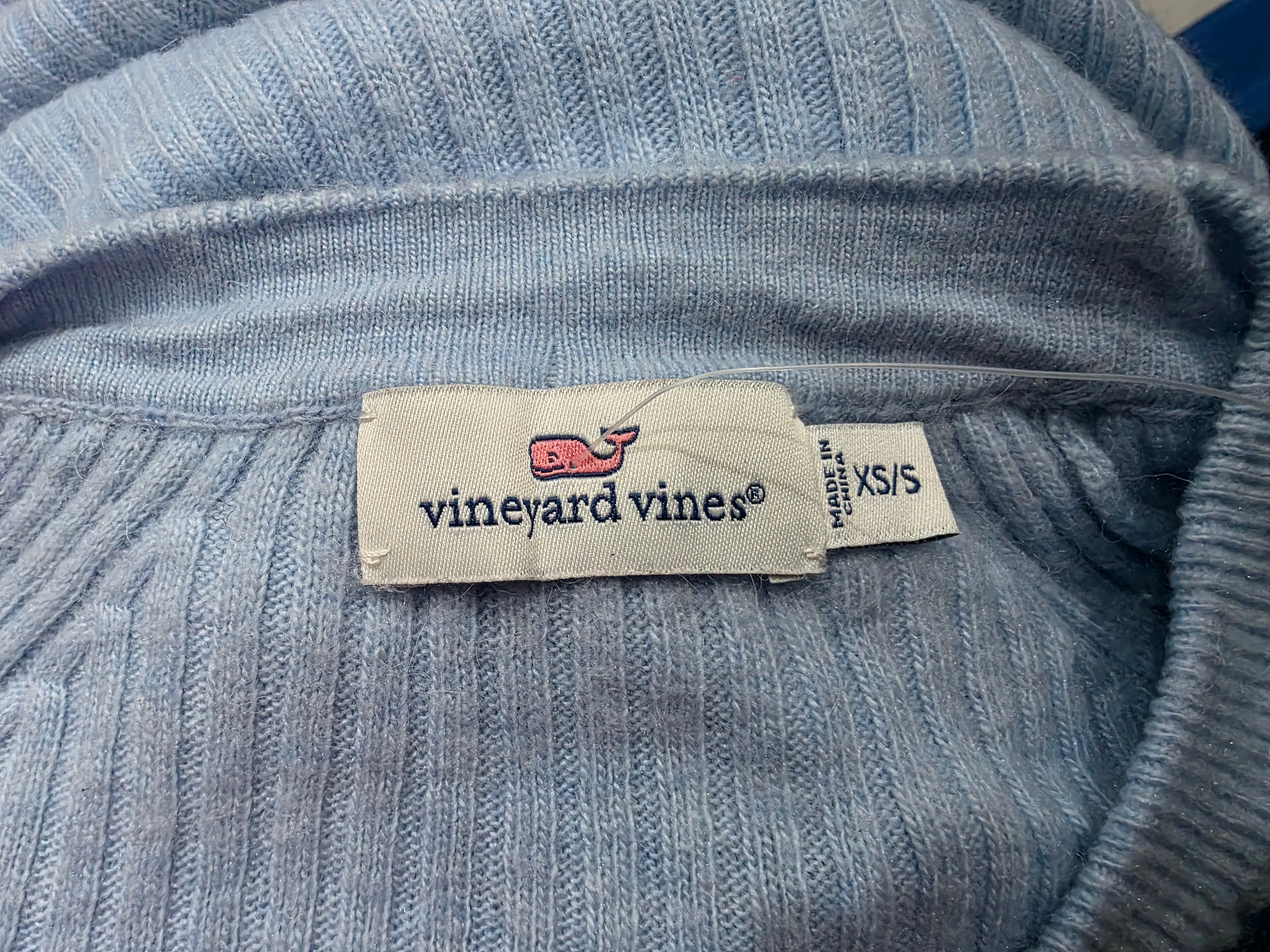 Poncho Vineyard Vines De Mujer Talla Xs/s Azul Claro De Lana