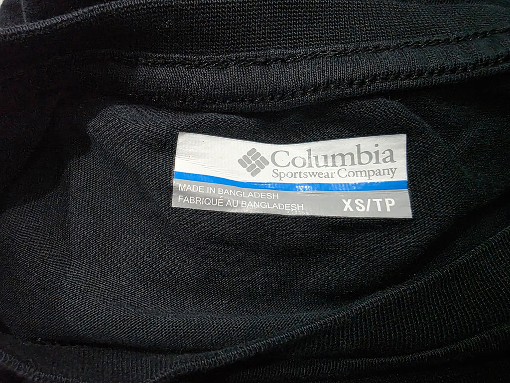 Playera Corta Columbia De Mujer Extra Chica Negra