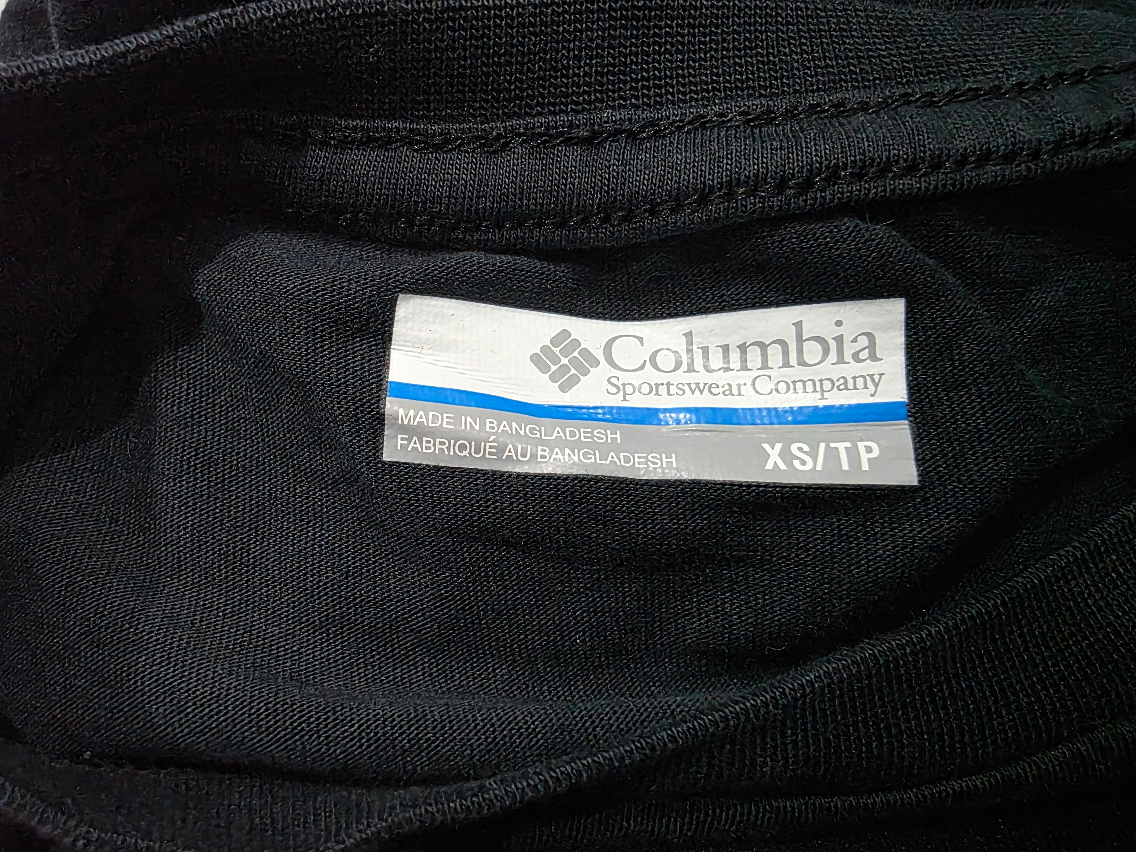 Playera Corta Columbia De Mujer Extra Chica Negra