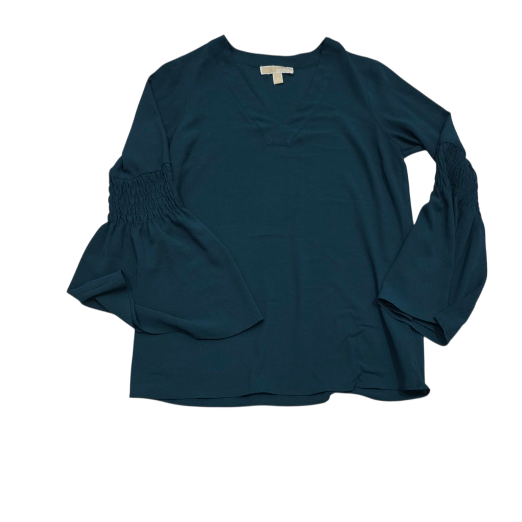 Blusa Michael Kors Mujer Chica Azul Petróleo Manga Amplia