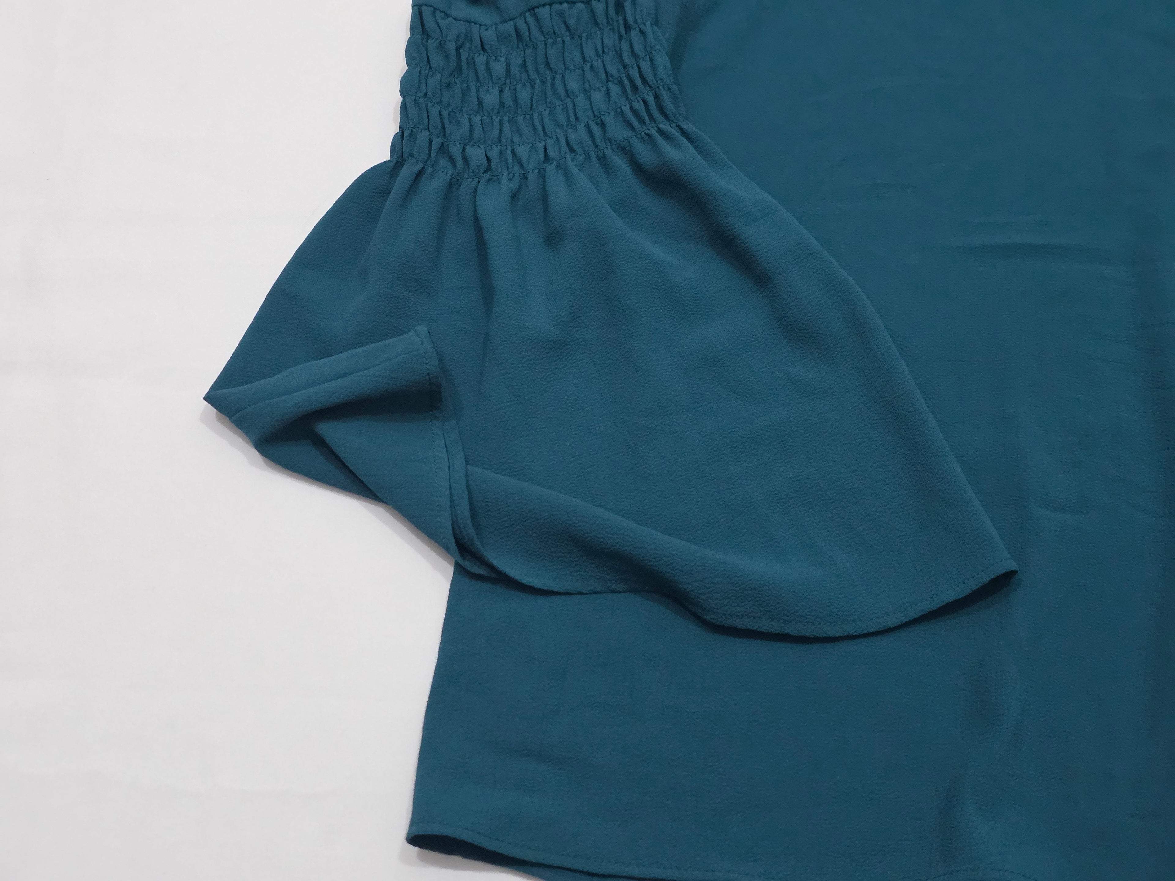 Blusa Michael Kors Mujer Chica Azul Petróleo Manga Amplia