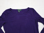 Playera Ralph Lauren De Rayon Talla Chica Morada Manga Larga
