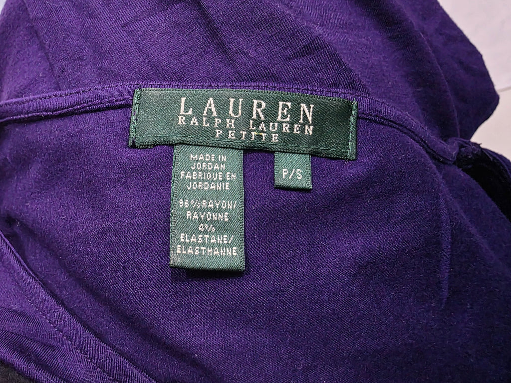 Playera Ralph Lauren De Rayon Talla Chica Morada Manga Larga