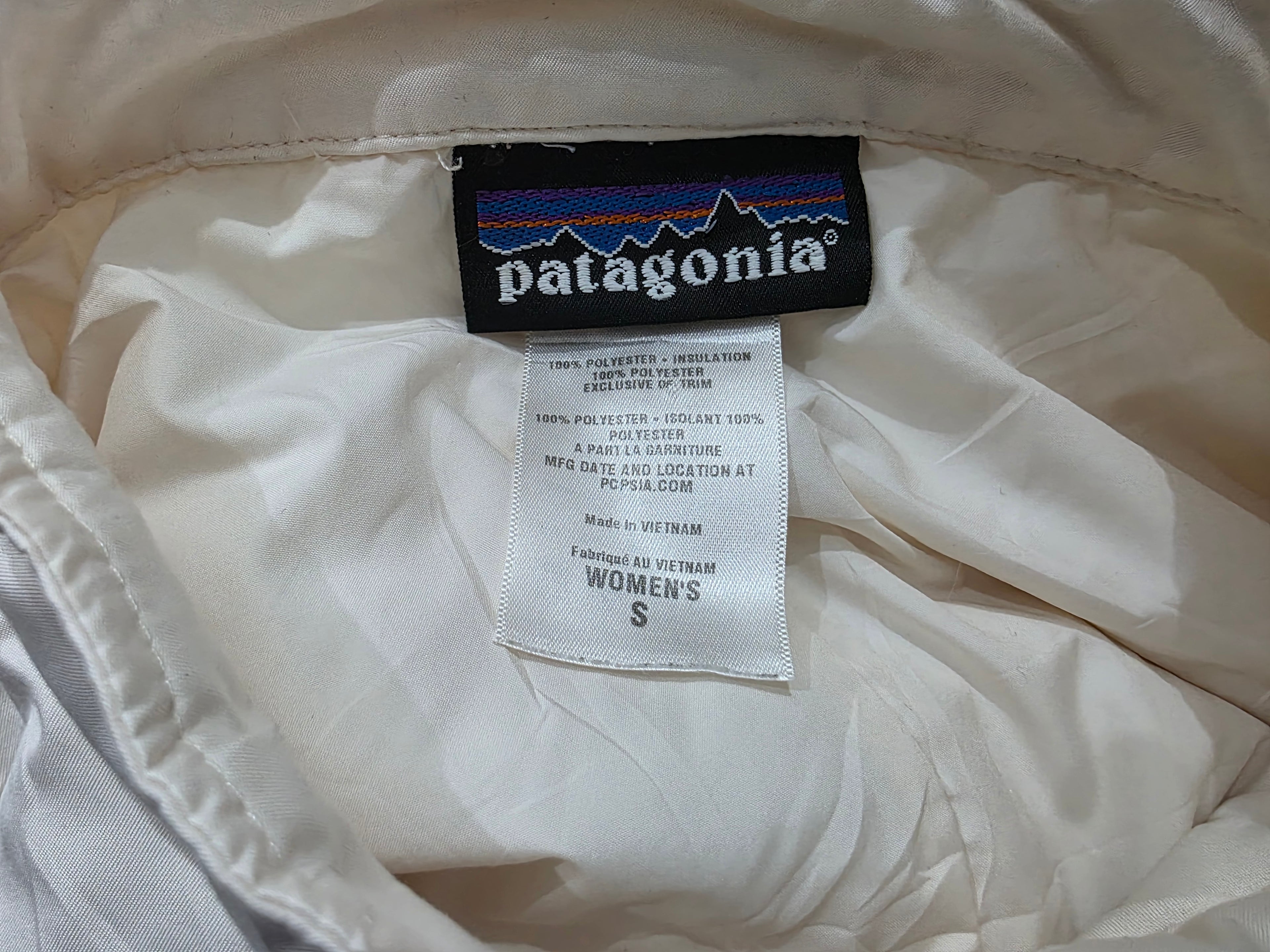 Chamarra Patagonia De Mujer Talla Chica Color Crema