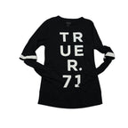Playera True Religion De Mujer Talla Chica Gris Jaspeado