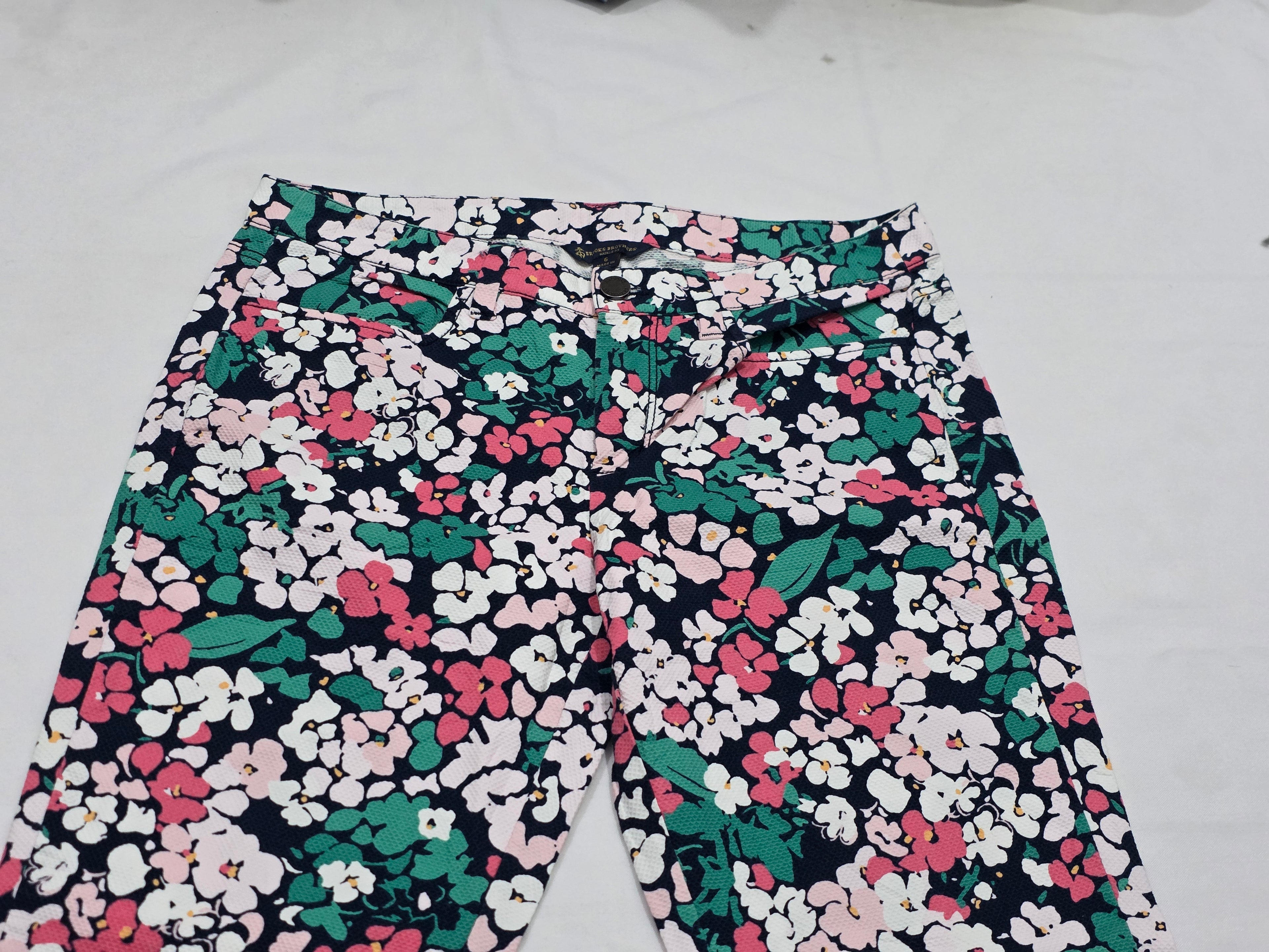Pantalon Floreado Brooks Brothers De Mujer Talla 6