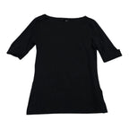 Playera Ralph Lauren Black Mujer Tal Chica Negro Manga Corta