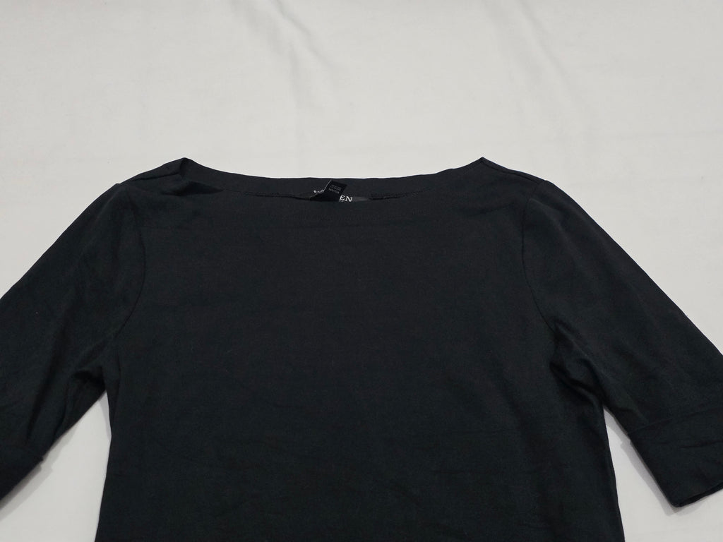 Playera Ralph Lauren Black Mujer Tal Chica Negro Manga Corta