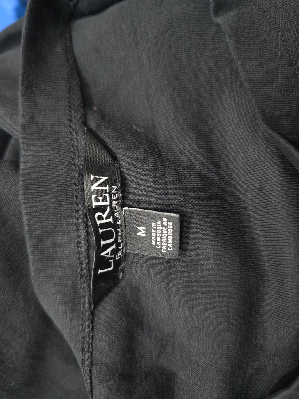 Playera Ralph Lauren Black Mujer Tal Chica Negro Manga Corta