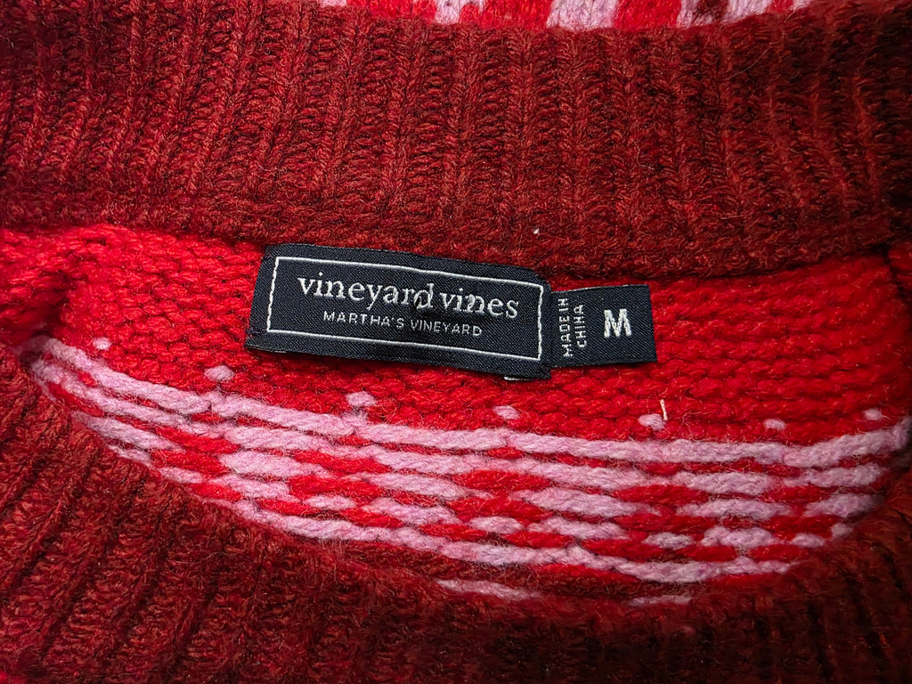 Sueter Corto Vineyard Vines Lana Color Rojo Mediano De Mujer