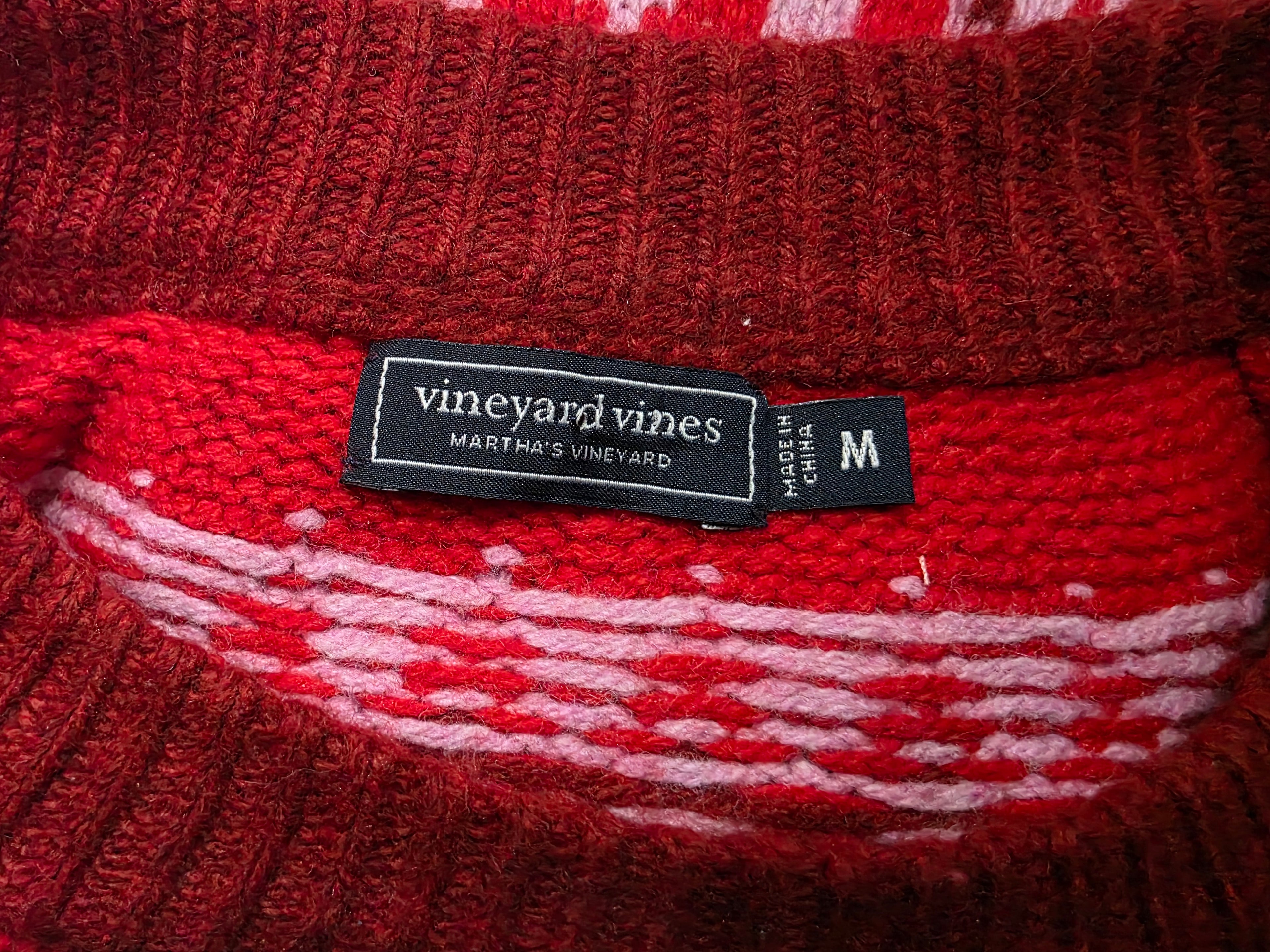 Sueter Corto Vineyard Vines Lana Color Rojo Mediano De Mujer
