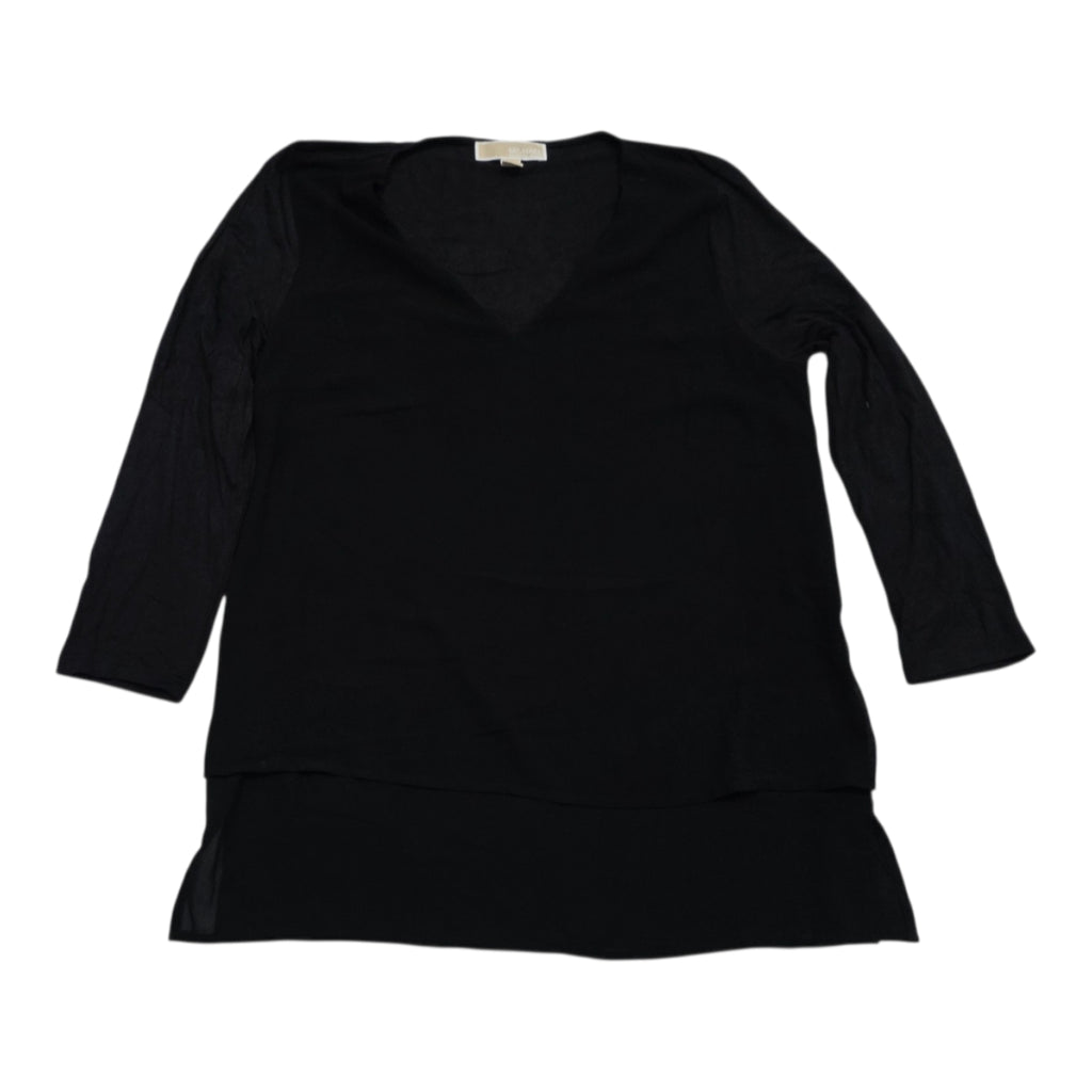 Blusa Ligera Michael Kors Mujer Tall Mediana Negra Manga 3/4