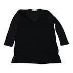 Blusa Ligera Michael Kors Mujer Tall Mediana Negra Manga 3/4