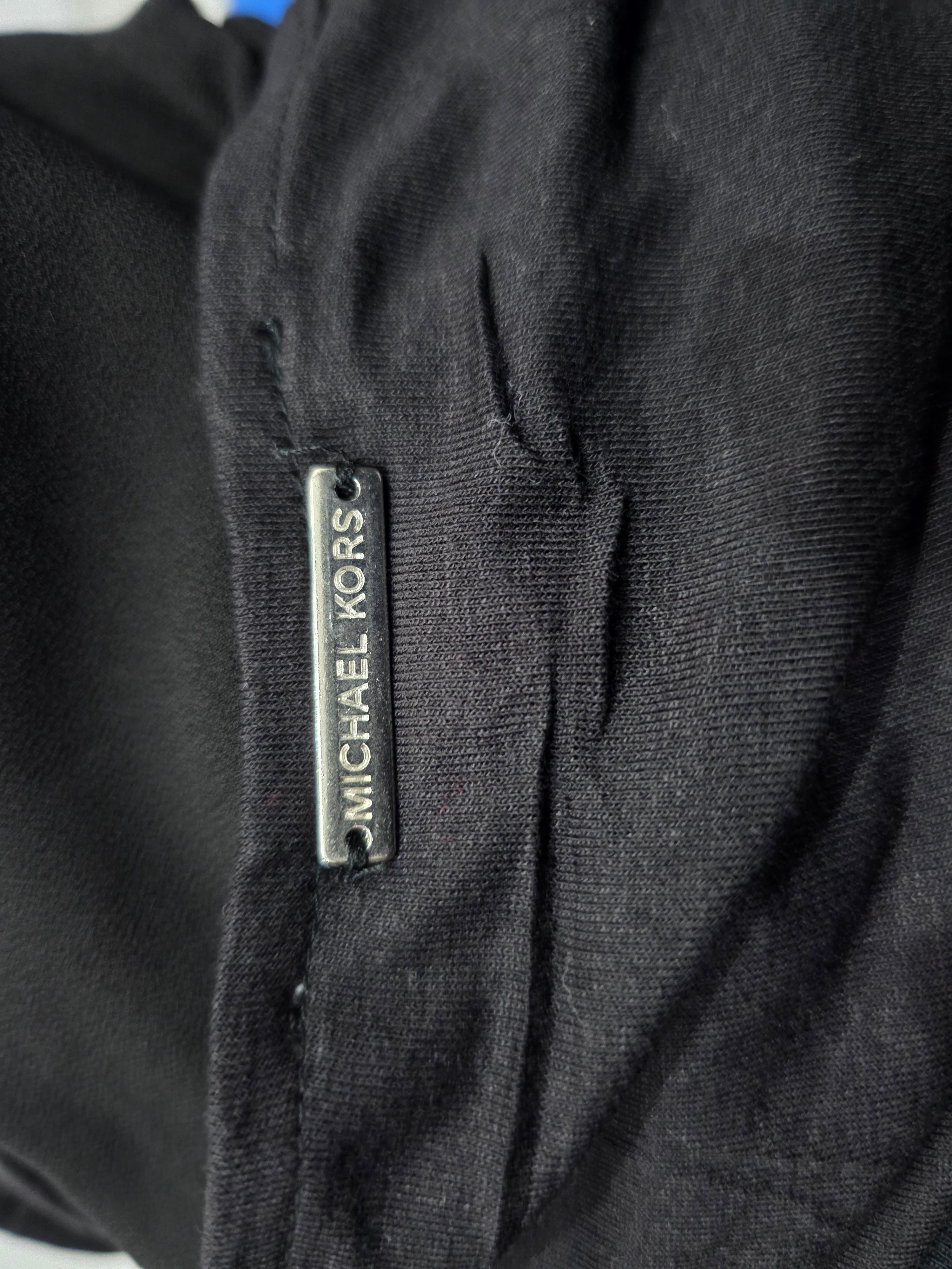 Blusa Ligera Michael Kors Mujer Tall Mediana Negra Manga 3/4