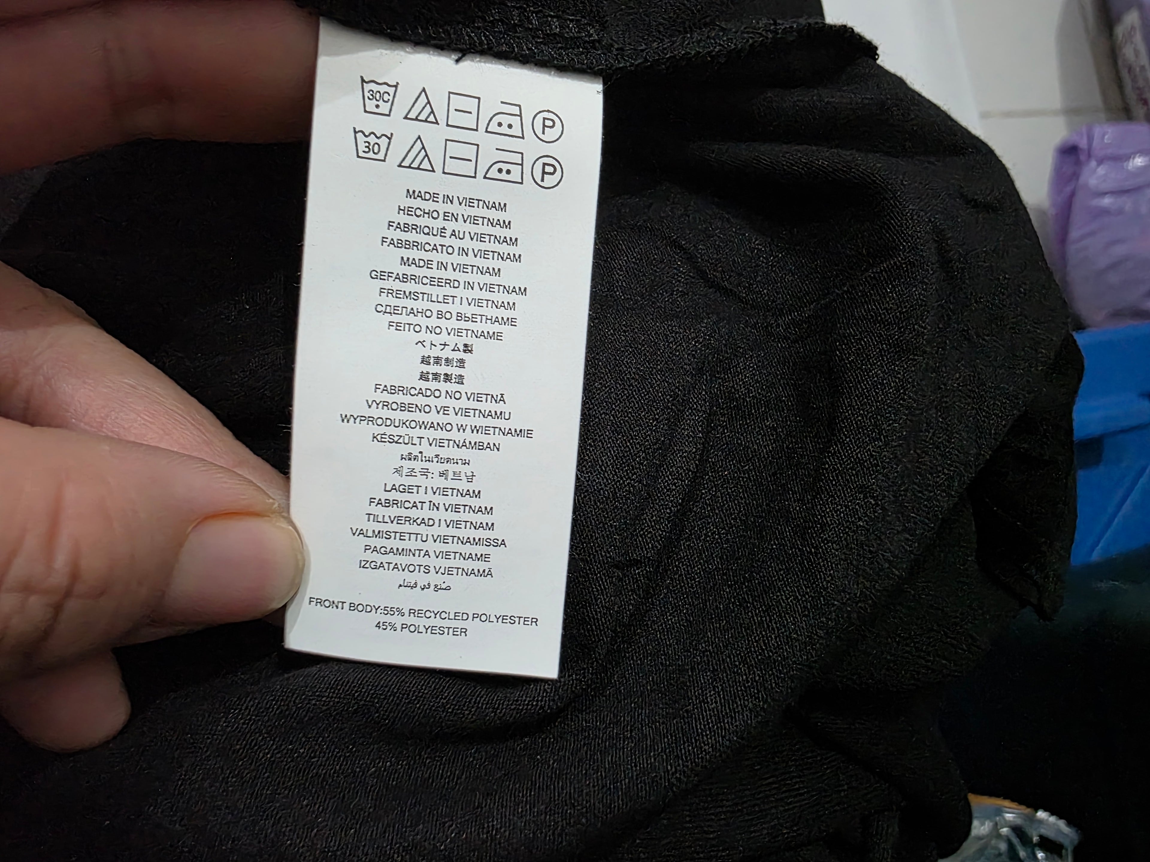 Blusa Ligera Michael Kors Mujer Tall Mediana Negra Manga 3/4