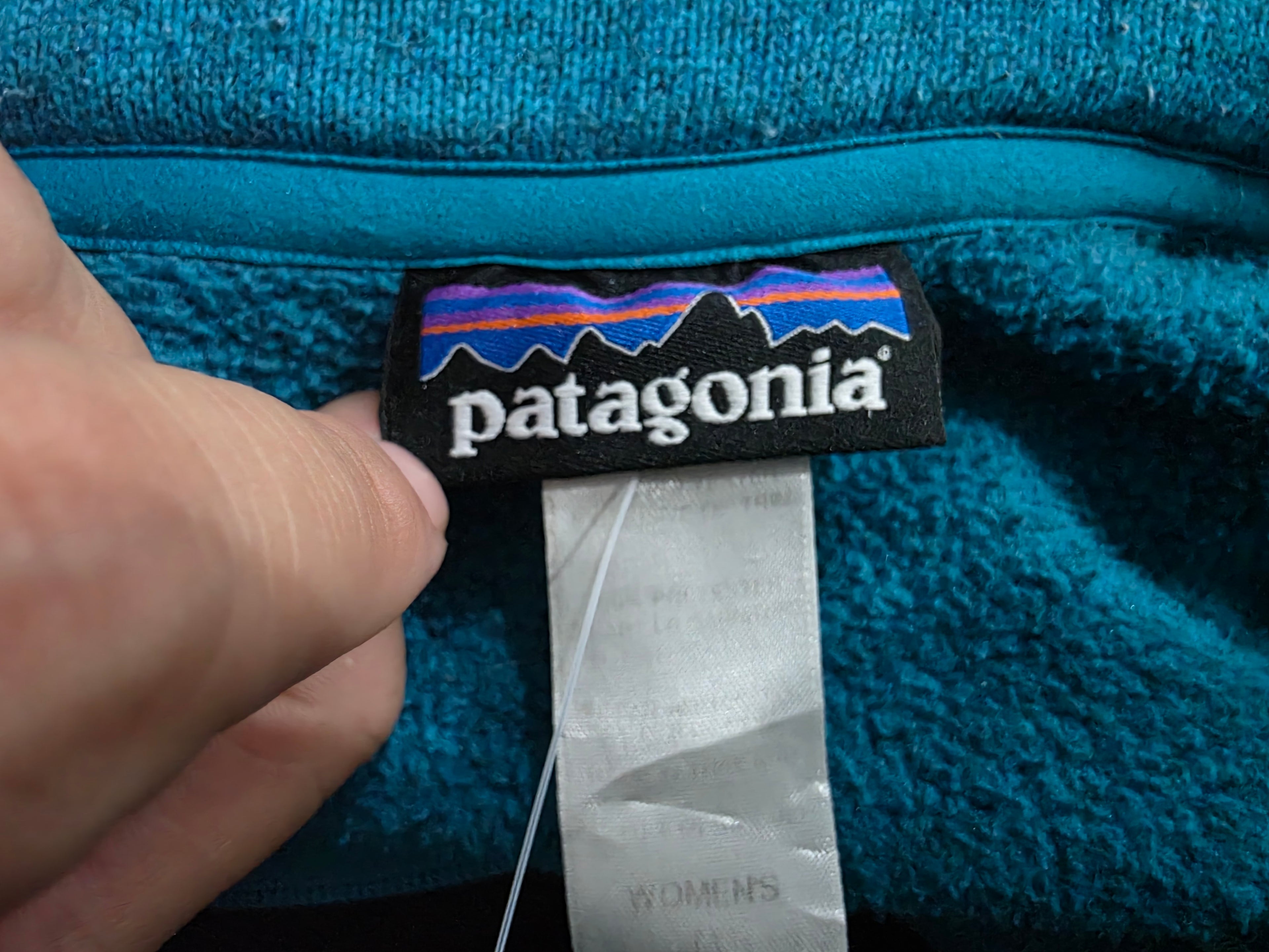 Chamarra Ligera Patagonia Mujer Talla Mediana Azul Petroleo