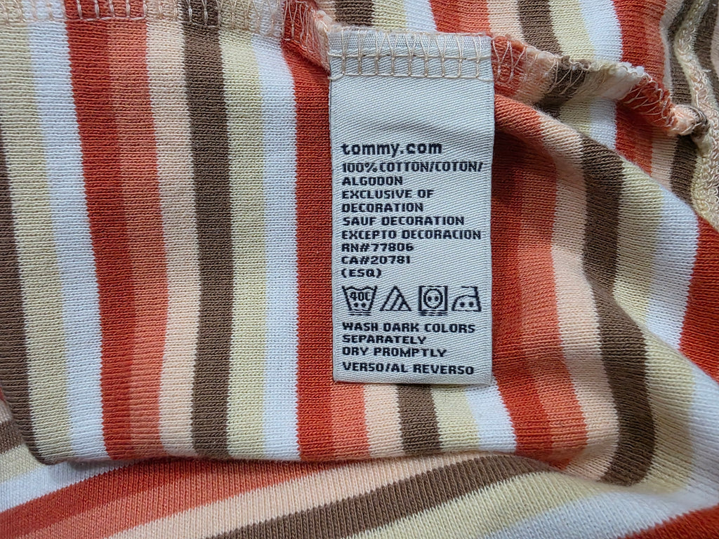 Playera Tommy Hilfiger De Mujer Talla Mediana Naranja/cafe