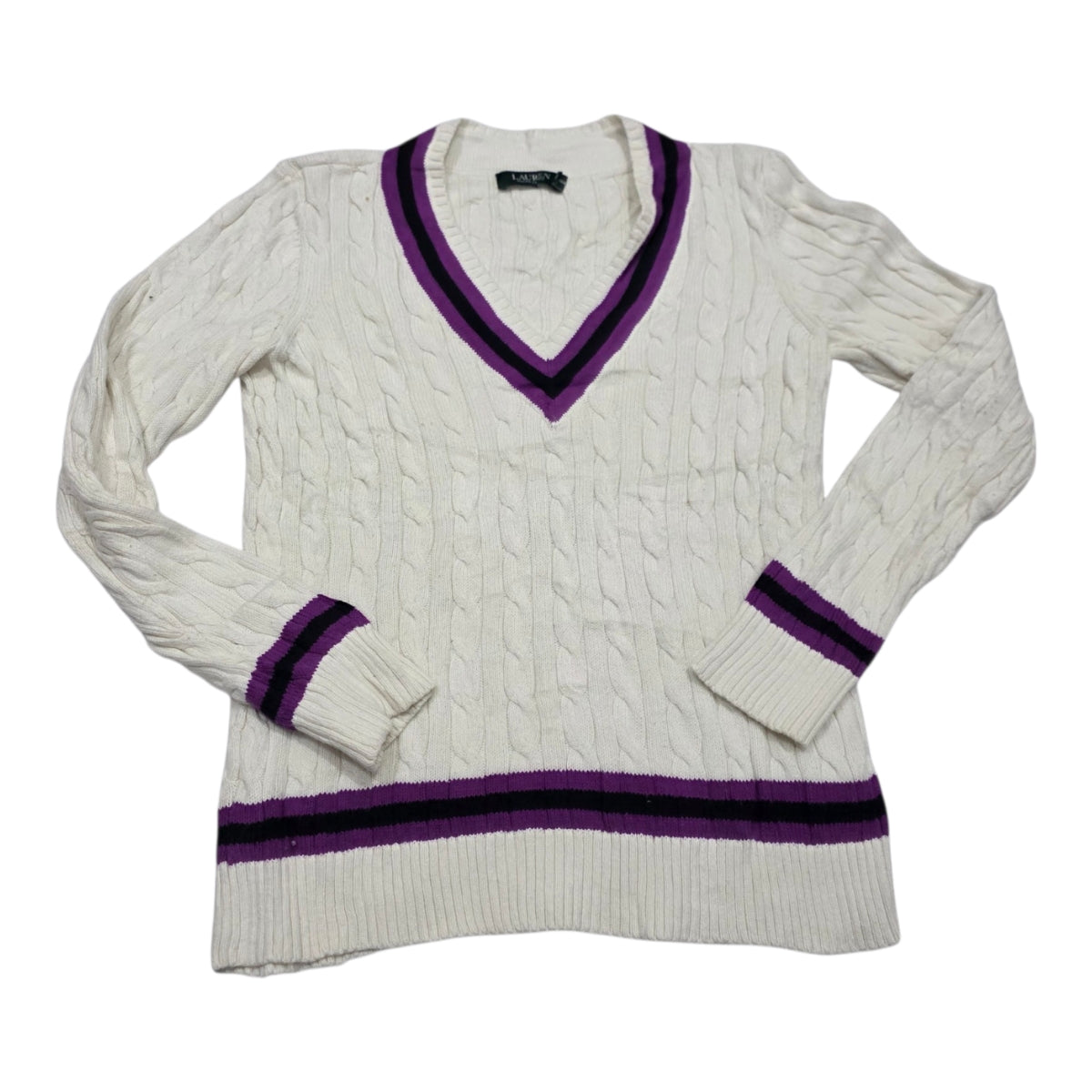 Sueter Ralph Lauren Talla Grande Mujer Color Beige Co Morado