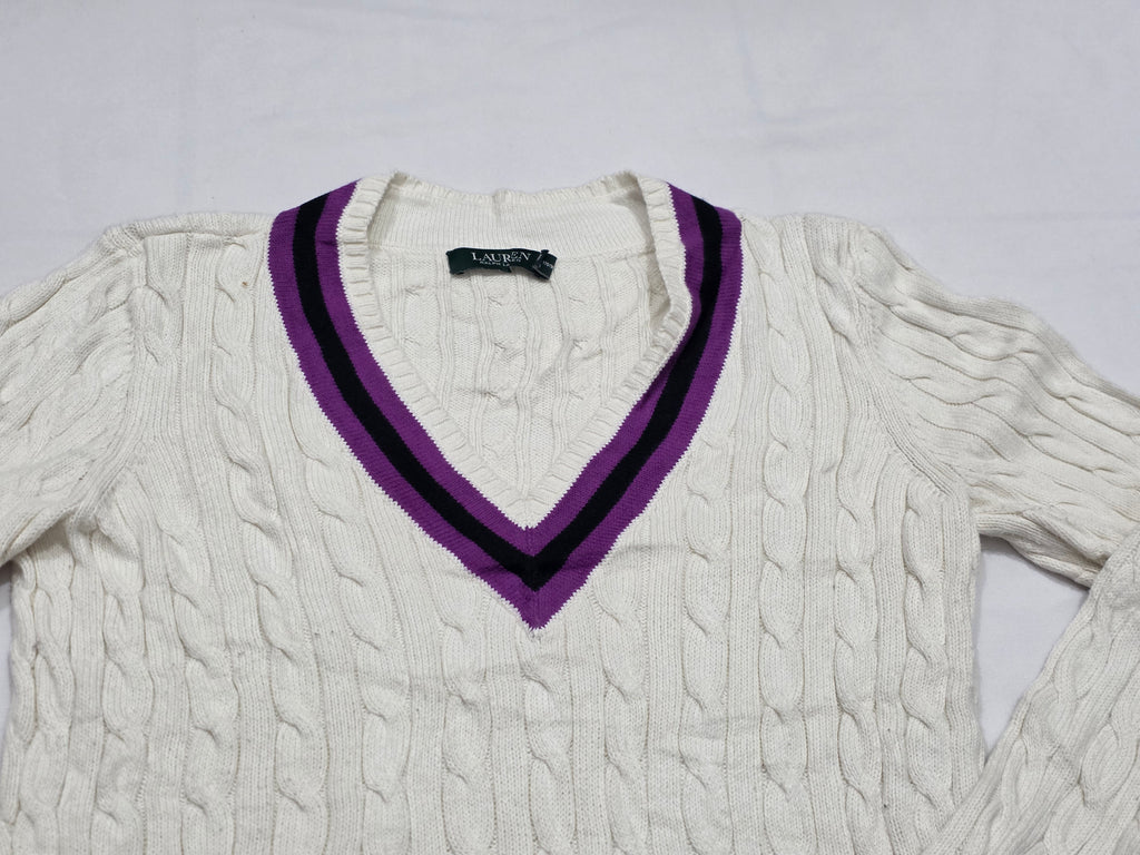 Sueter Ralph Lauren Talla Grande Mujer Color Beige Co Morado