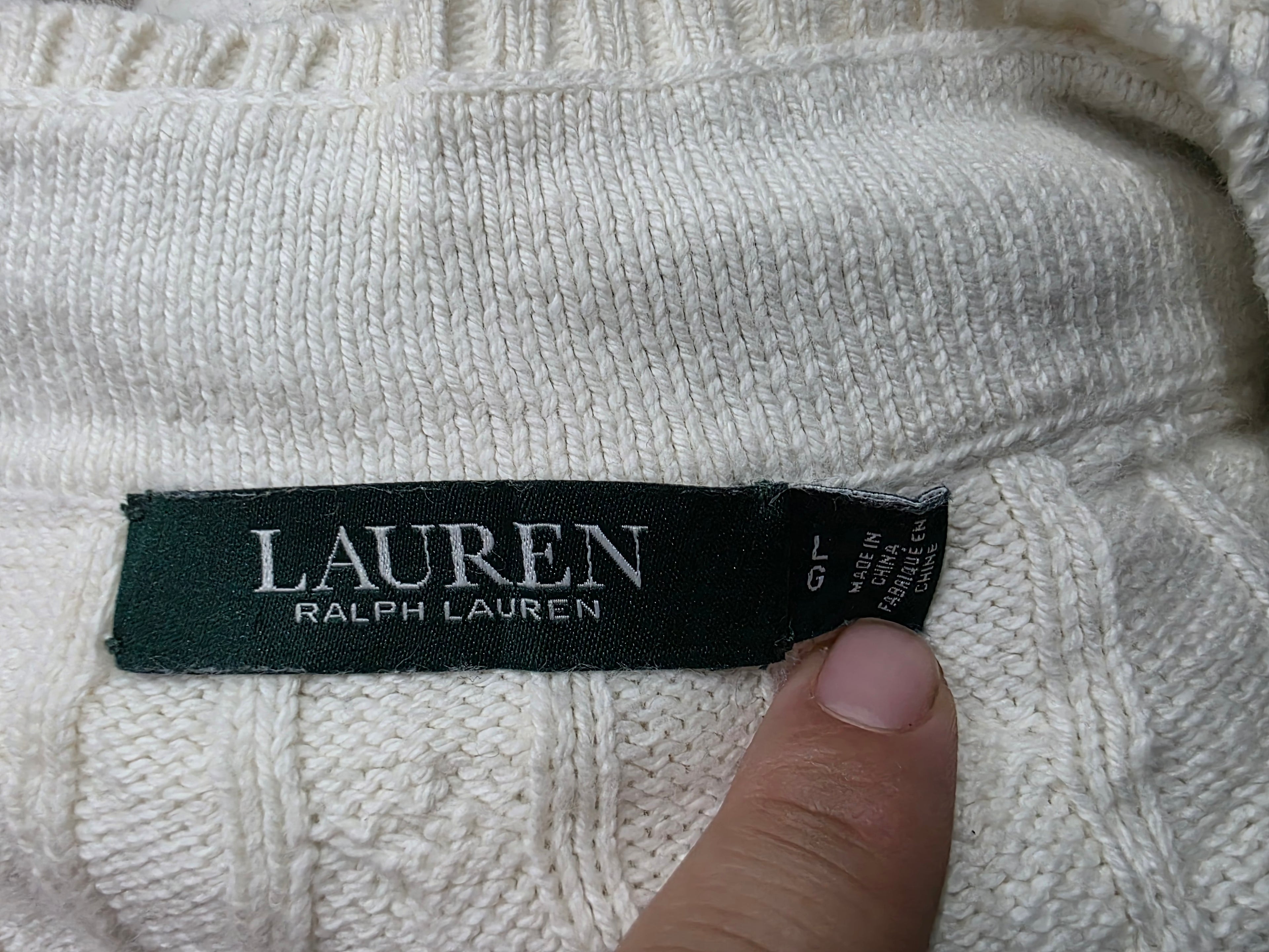 Sueter Ralph Lauren Talla Grande Mujer Color Beige Co Morado