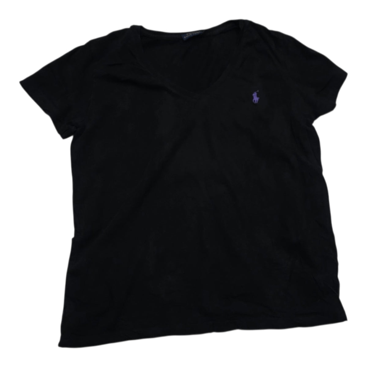 Playera Polo Ralph Lauren Mujer Grande Negra Poni Morado