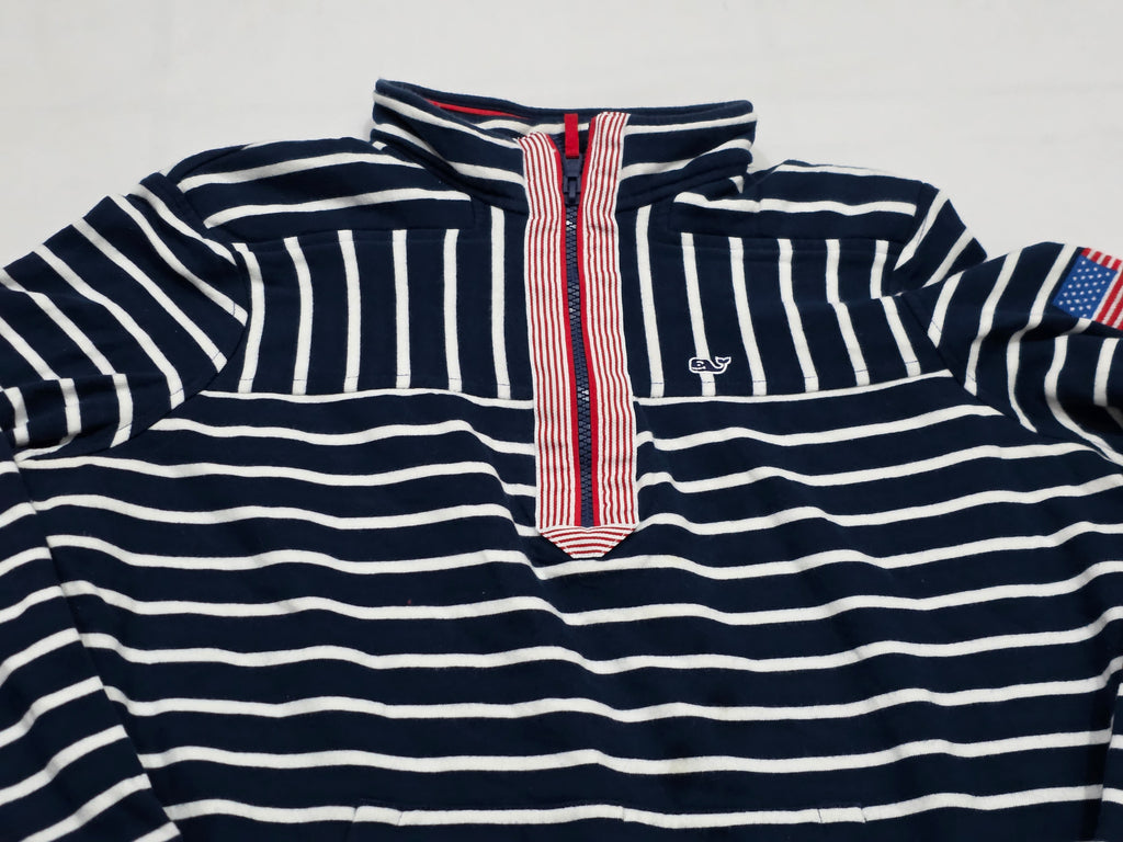 Sudadera Vineyard Vines De Mujer Talla Grande Azul Rayada