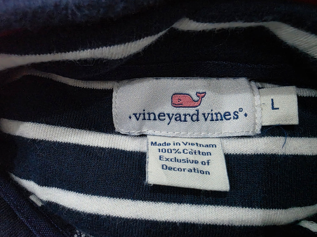 Sudadera Vineyard Vines De Mujer Talla Grande Azul Rayada