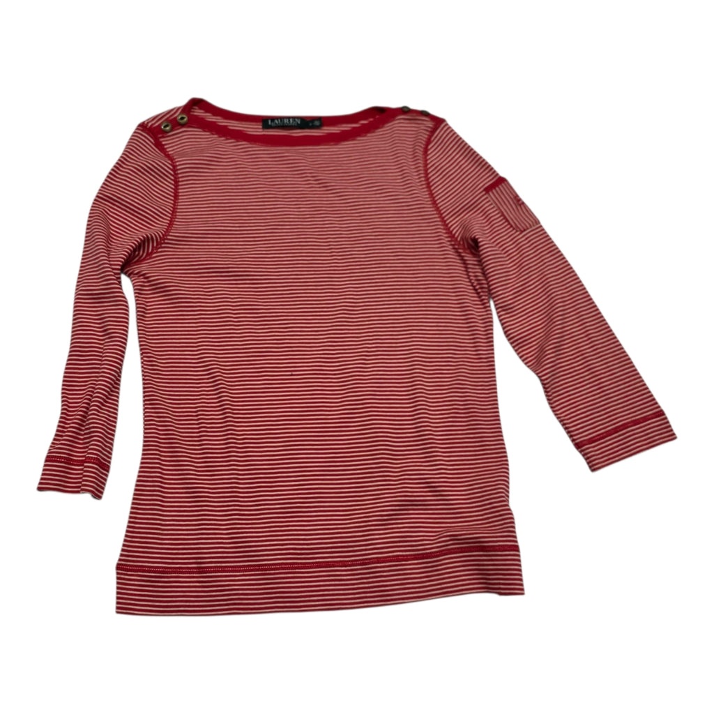 Playera Ralph Lauren De Mujer Talla Grande Rojo/blanco