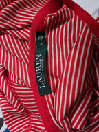 Playera Ralph Lauren De Mujer Talla Grande Rojo/blanco