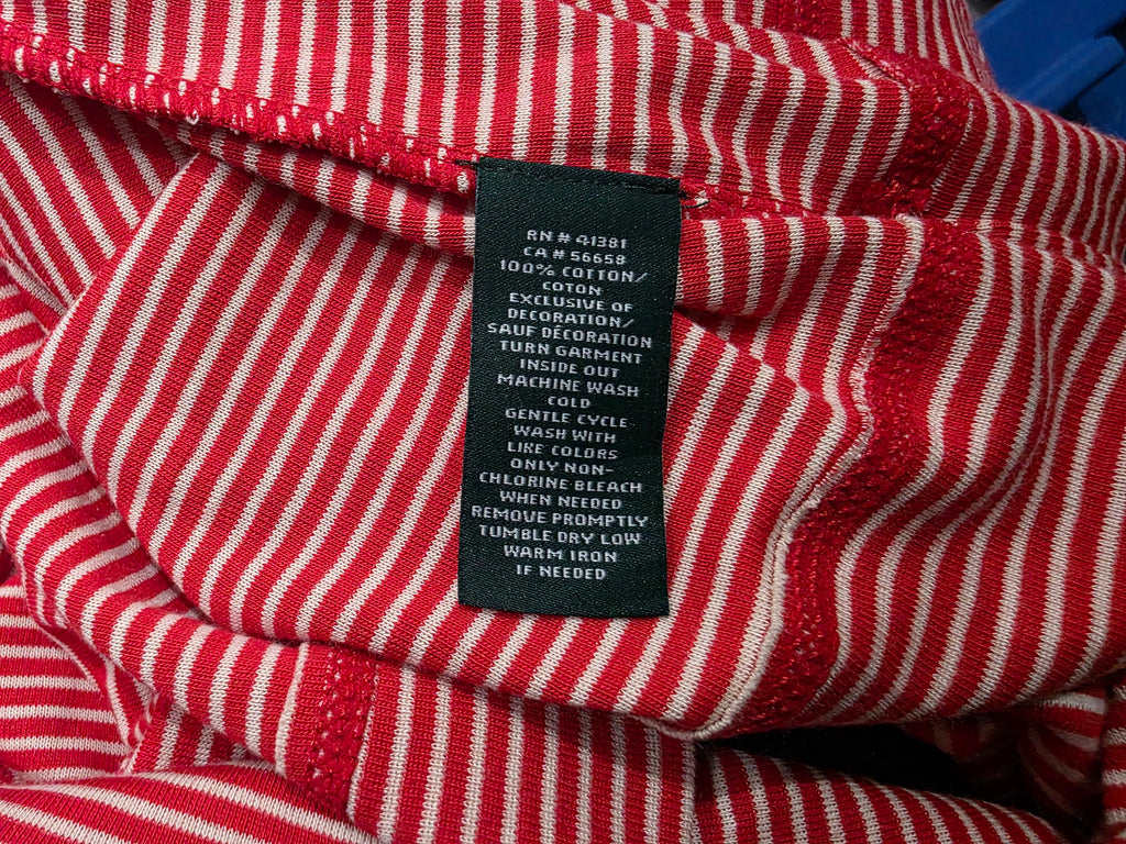 Playera Ralph Lauren De Mujer Talla Grande Rojo/blanco