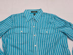 Camisa Ralph Lauren De Mujer Talla Grande Petite Azul Rayada