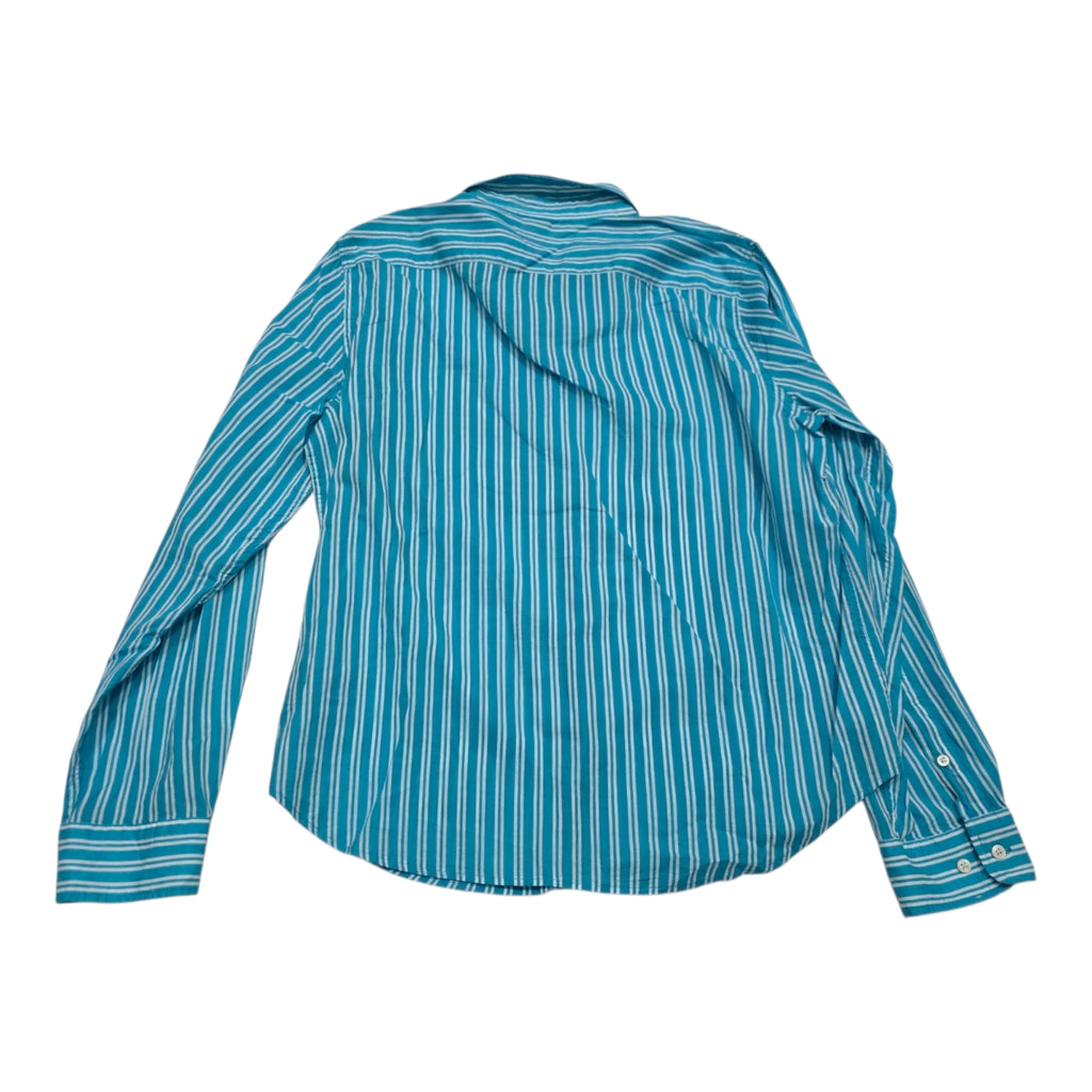 Camisa Ralph Lauren De Mujer Talla Grande Petite Azul Rayada