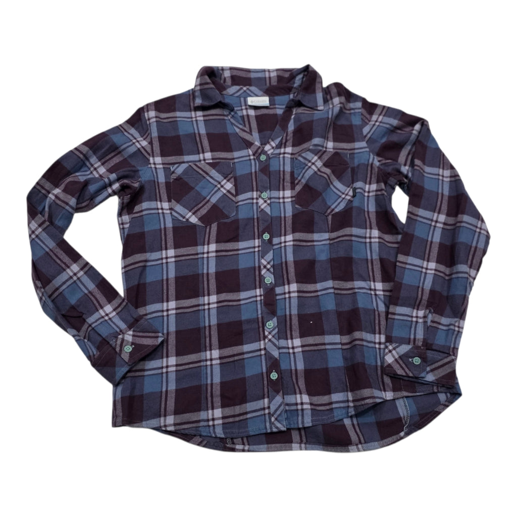 Camisa Columbia De Mujer Talla Grande Morada/azul