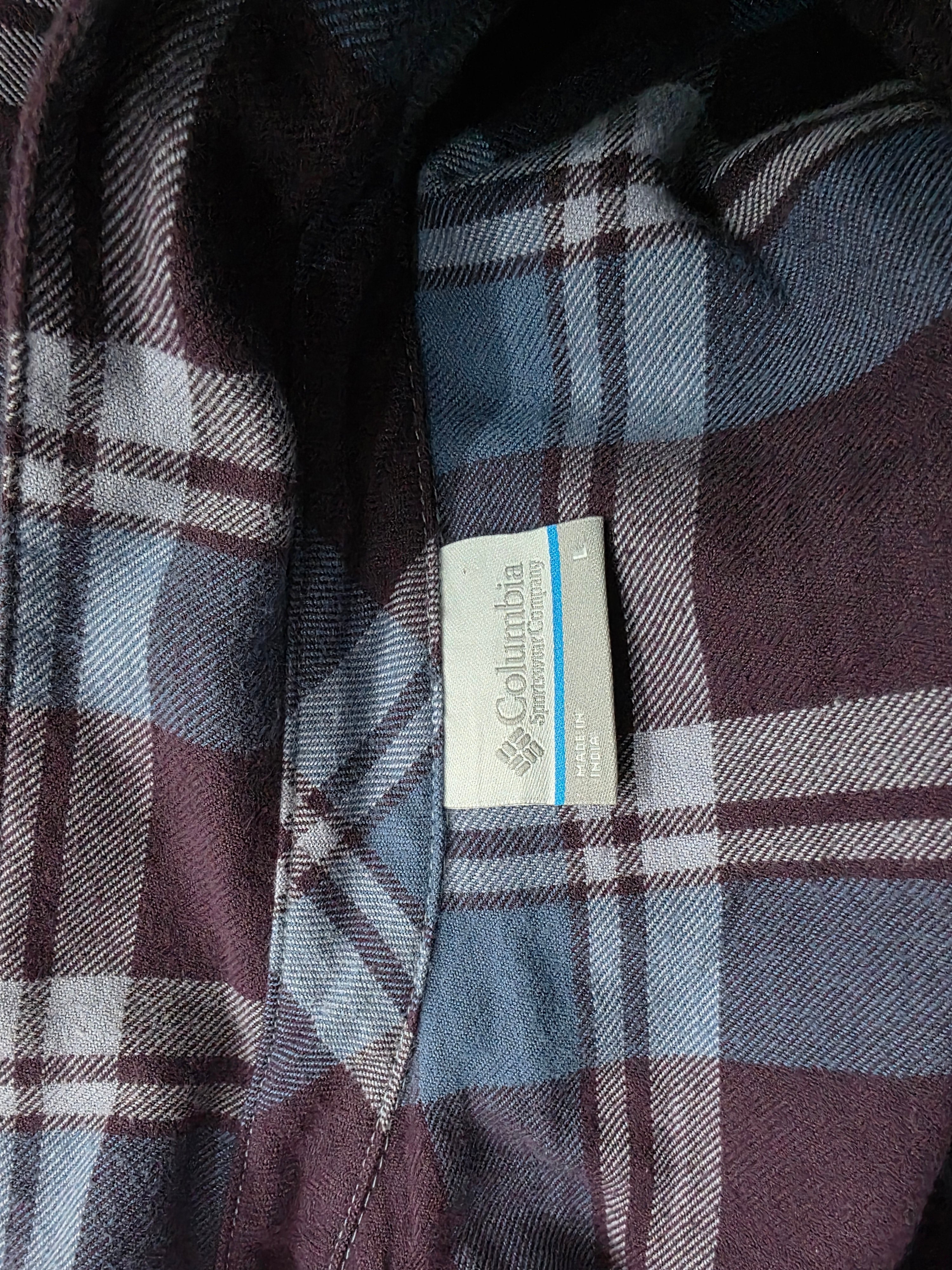 Camisa Columbia De Mujer Talla Grande Morada/azul